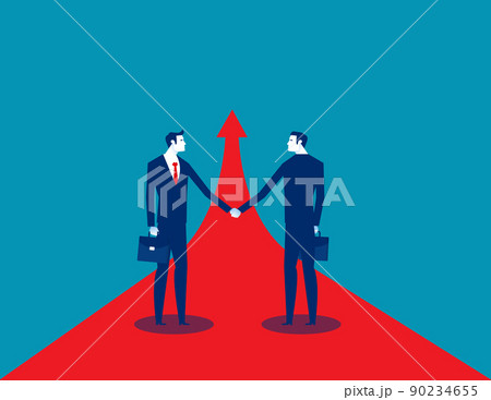 Growth and trend for marketing. Business teamwork vector illustration concept Growth and trend for marketing. Business teamwork vector illustration concept 90234655