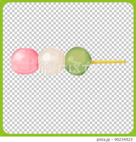 Watercolor three-color dumpling illustration 3 90234923