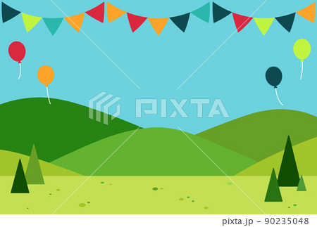 背景イラスト_山の風景 90235048