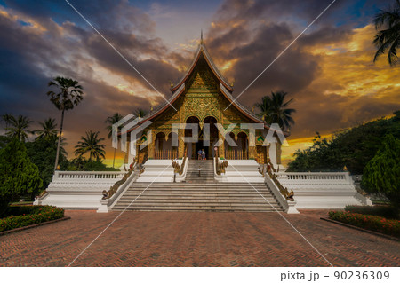 Temple of the Phra Bang Buddha image, Luang Prabang, Laos. Temple of the Phra Bang Buddha image, Luang Prabang, Laos. 90236309