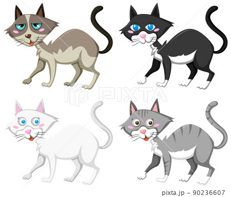 Four different cartoon cats Four different cartoon cats 90236607