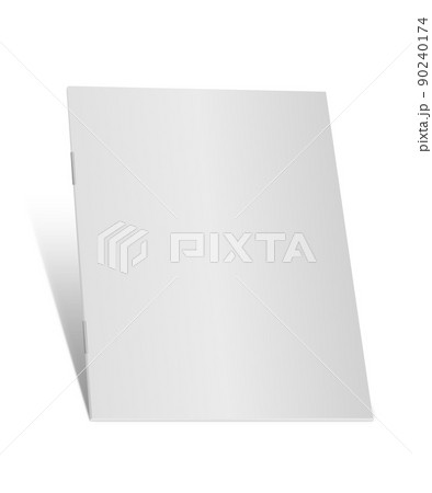 White blank magazine cover mockup. 3d illustration 90240174