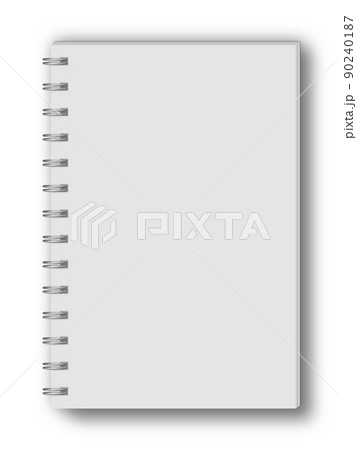 White blank spiral notebook mockup. 3d illustration 90240187