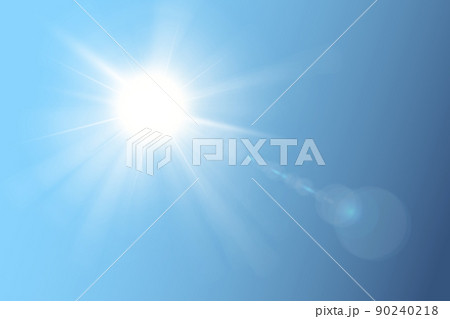 Illustration of blue sky and sun 90240218
