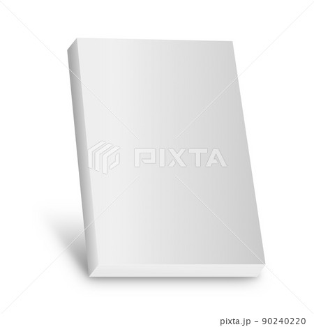 Blank book cover over white background 90240220
