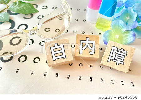 白内障手術 保護メガネと視力検査イメージ 白内障手術 保護メガネと視力検査イメージ 90240508