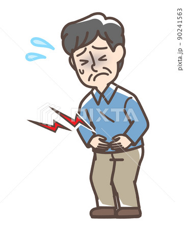 お腹が痛そうな男性 90241563