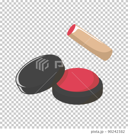 判子と朱肉 判子と朱肉 90242382