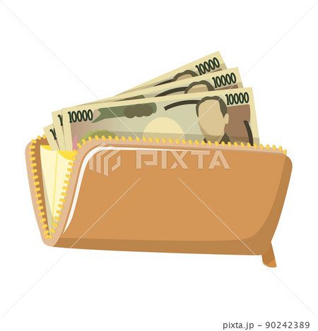 長財布に入った三万円 長財布に入った三万円 90242389