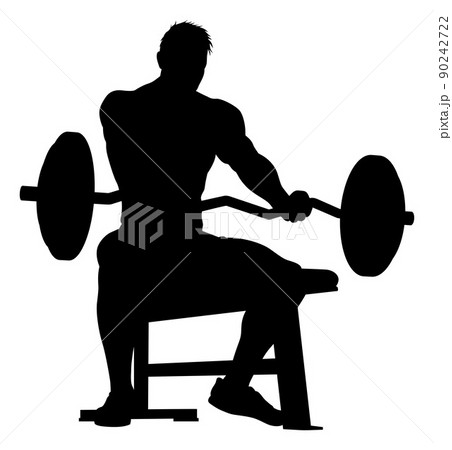 Weight Lifting Man Weightlifting Silhouette Weight Lifting Man Weightlifting Silhouette 90242722
