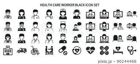 医療従事者アイコンセット 90244466