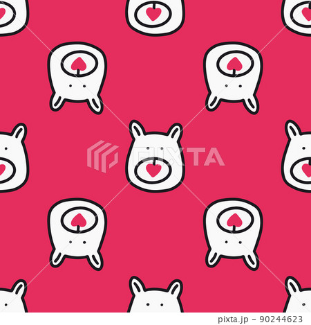 Seamless pattern with bear face Seamless pattern with bear face 90244623