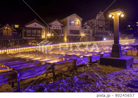 湯畑のライトアップ 湯畑のライトアップ 90245657