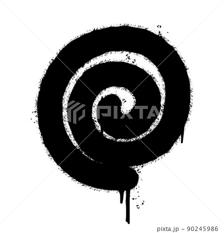 graffiti spiral elements sprayed isolated on white background. vector illustration. 90245986