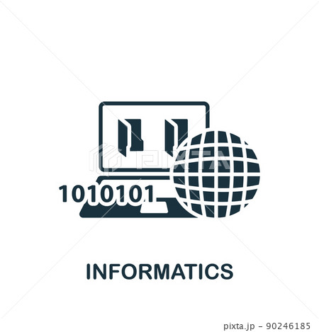 Informatics icon. Monochrome simple Science icon for templates, web design and infographics 90246185