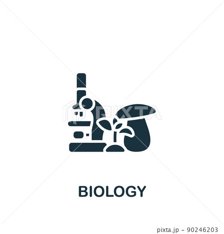 Biology icon. Monochrome simple Science icon for templates, web design and infographics 90246203