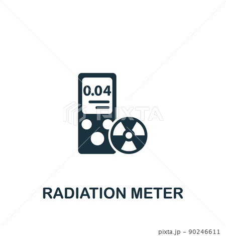 Radiation Meter icon. Monochrome simple Measuring icon for templates, web design and infographics Radiation Meter icon. Monochrome simple Measuring icon for templates, web design and infographics 90246611