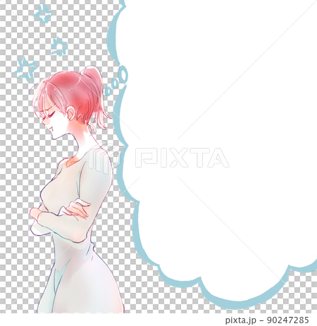 Angry woman speech bubble 90247285