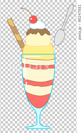 アイスクリーム パフェ　アイコン 90247881