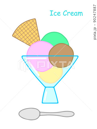 アイスクリーム　アイコン 90247887
