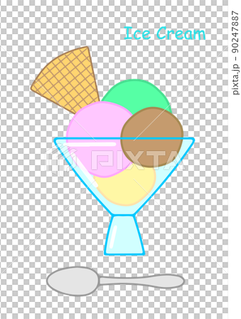 アイスクリーム　アイコン 90247887