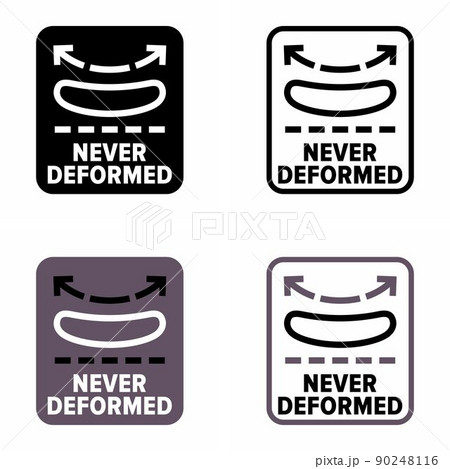 Never Deformed vector information sign Never Deformed vector information sign 90248116