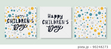 Happy Children's day. Holiday phrase. Hand drawn vector lettering. 90248273