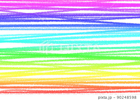 背景素材 色鉛筆 虹色のイラスト素材