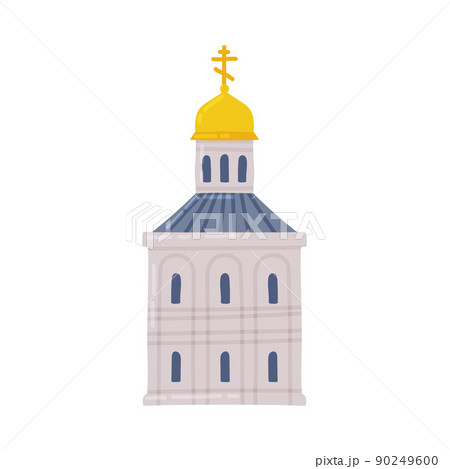Orthodox Church as Russian Holy Christian Place of Worship Vector Illustration 90249600
