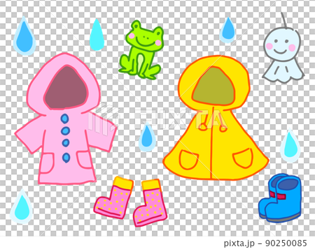 梅雨の素材（雨具・カッパ） 90250085