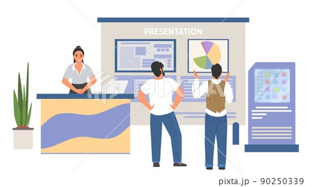 Exhibition flat vector business event expo show Exhibition flat vector business event expo show 90250339