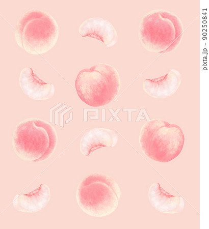桃の背景イラスト ピンク 桃の背景イラスト ピンク 90250841