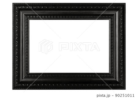 Black Vintage Wooden mockup canvas frame isolated Black Vintage Wooden mockup canvas frame isolated 90251011