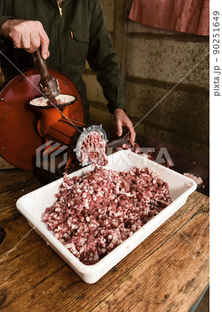 Minced meat, sausage traditional preparation, Minced meat, sausage traditional preparation, 90251649