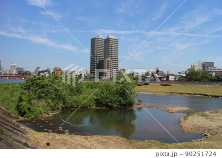 仙台市 広瀬川 河川 市街地 仙台市 広瀬川 河川 市街地 90251724