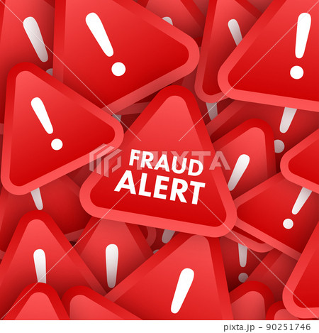 Fraud alert. Security Audit, Virus Scanning, Cleaning, Eliminating Malware, Ransomware. Vector stock illustration. 90251746