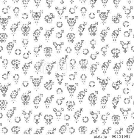 Seamless pattern with sexuality symbols. Vector illustration. Seamless pattern with sexuality symbols. Vector illustration. 90251995