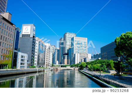 大阪　都市風景　中之島の街並み 90253268