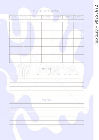organizer daily weekly monthly planner to do list with delicate minimalist design. 90255632