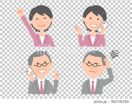 上班族男女套裝2各種表情上身 90256280
