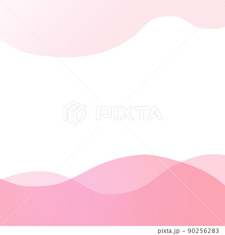 ピンクの波型のベクター背景素材【スクエア】 ピンクの波型のベクター背景素材【スクエア】 90256283