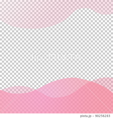 ピンクの波型のベクター背景素材【スクエア】 ピンクの波型のベクター背景素材【スクエア】 90256283