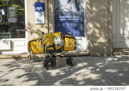 postman's trolley in Luxembourg city 90258297