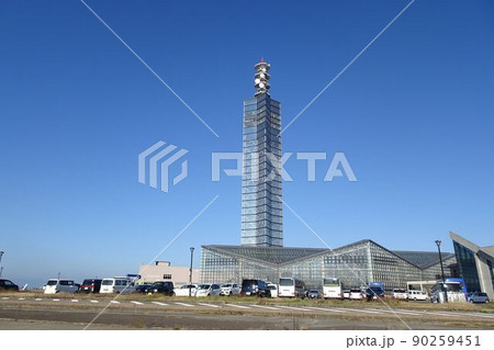 道の駅　道の駅あきた港のセリオンタワー　空バック 90259451