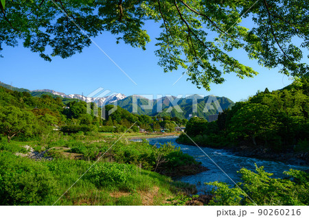 (群馬県)新緑と谷川連峰の絶景・みなかみ町 (群馬県)新緑と谷川連峰の絶景・みなかみ町 90260216