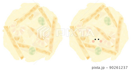 玉ねぎ・人参・枝豆・えびのかきあげ　顔ありと顔なし 90261237