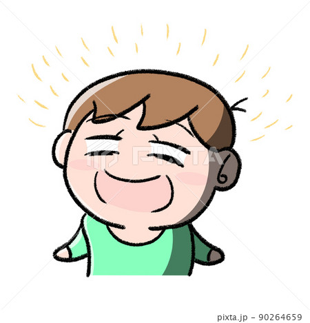 にっこり顔の男の子 90264659