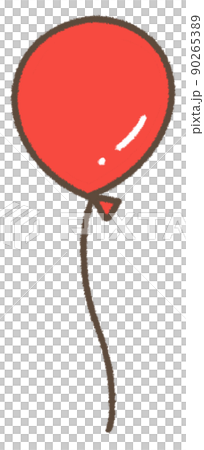 Illustration of a simple balloon (red) 90265389