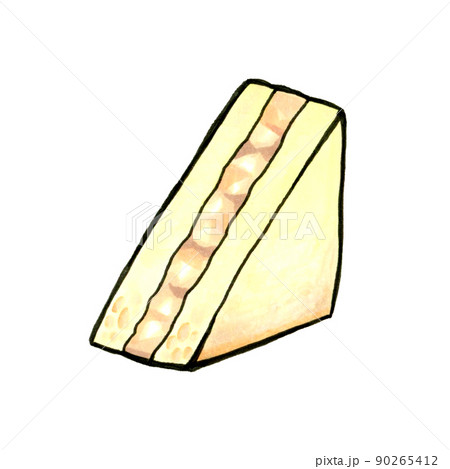 シーチキンマヨネーズのサンドイッチ 料理・カフェメニューの手描きイラスト素材 シーチキンマヨネーズのサンドイッチ 料理・カフェメニューの手描きイラスト素材 90265412