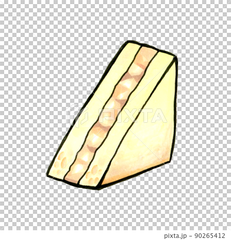 シーチキンマヨネーズのサンドイッチ 料理・カフェメニューの手描きイラスト素材 シーチキンマヨネーズのサンドイッチ 料理・カフェメニューの手描きイラスト素材 90265412